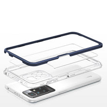 Заредете изображение във визуализатора на галерията – Clear 3in1 Case for Xiaomi Redmi 10 Frame Gel Cover Blue - TopMag
