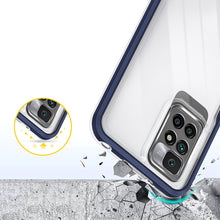 Заредете изображение във визуализатора на галерията – Clear 3in1 Case for Xiaomi Redmi 10 Frame Gel Cover Blue - TopMag
