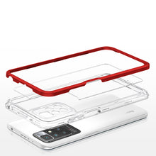 Заредете изображение във визуализатора на галерията – Clear 3in1 Case for Xiaomi Redmi 10 Frame Gel Cover Red - TopMag
