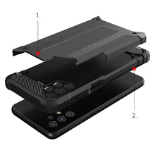 Заредете изображение във визуализатора на галерията – Hybrid Armor Case Tough Rugged Cover for Samsung Galaxy A53 5G black - TopMag
