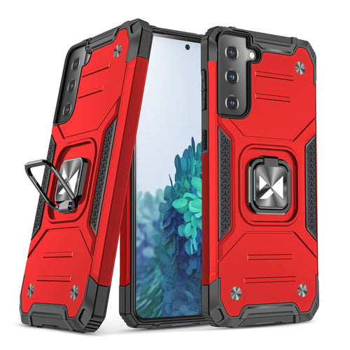 Wozinsky Ring Armor tough hybrid case cover + magnetic holder for Samsung Galaxy S22 red - TopMag