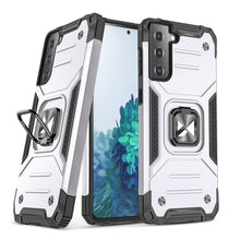 Заредете изображение във визуализатора на галерията – Wozinsky Ring Armor Tough Hybrid Case Cover + Magnetic Mount for Samsung Galaxy S22 + (S22 Plus) Silver - TopMag
