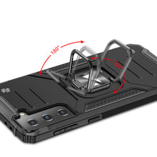 Заредете изображение във визуализатора на галерията – Wozinsky Ring Armor Tough Hybrid Case Cover + Magnetic Mount for Samsung Galaxy S22 + (S22 Plus) Silver - TopMag
