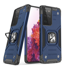 Заредете изображение във визуализатора на галерията – Wozinsky Ring Armor tough hybrid case cover + magnetic holder for Samsung Galaxy S22 Ultra blue - TopMag
