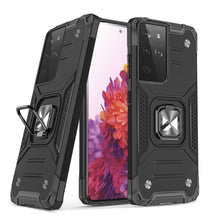 Заредете изображение във визуализатора на галерията – Wozinsky Ring Armor tough hybrid case cover + magnetic holder for Samsung Galaxy S22 Ultra black - TopMag
