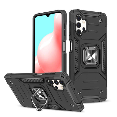 Wozinsky Ring Armor Tough Hybrid Case Cover + Magnetic Mount for Samsung Galaxy A33 5G black - TopMag