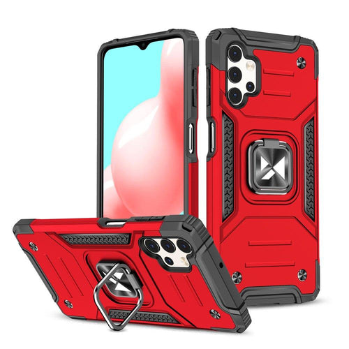 Wozinsky Ring Armor tough hybrid case cover + magnetic holder for Samsung Galaxy A73 red - TopMag