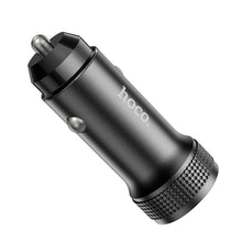 Заредете изображение във визуализатора на галерията – HOCO car charger USB QC 18W + Type C 20W PD38W Z49B Level black
