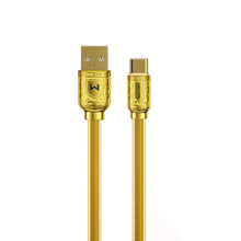 Заредете изображение във визуализатора на галерията – WK Design Sakin Series Fast Charging / Data USB Cable - USB Type C 6A 1m Gold (WDC-161) - TopMag
