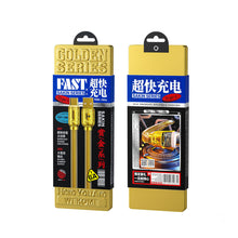 Заредете изображение във визуализатора на галерията – WK Design Sakin Series Fast Charging / Data USB Cable - USB Type C 6A 1m Gold (WDC-161) - TopMag
