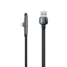 Заредете изображение във визуализатора на галерията – WK Design Gaming Series Flat Angled Cable with Side USB - Lightning Fast Charging / Data Transmission 6A 1m Black (WDC-151- Lightning) - TopMag
