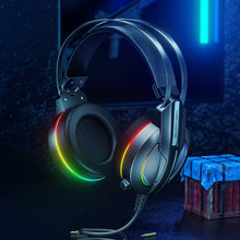 Заредете изображение във визуализатора на галерията – WK Design M9 Gaming Around-Ear Headphones USB Gaming Gray (M9) - TopMag
