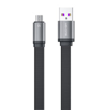 Заредете изображение във визуализатора на галерията – WK Design King Kong 2nd Gen series flat USB - micro USB cable for fast charging / data transmission 6A 1.3m black (WDC-156) - TopMag
