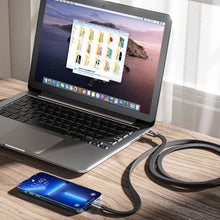 Заредете изображение във визуализатора на галерията – WK Design King Kong 2nd Gen series flat USB cable - Lightning fast charging / data transmission 6A 1.3m black (WDC-156i) - TopMag
