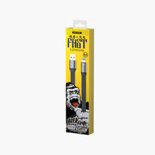 Заредете изображение във визуализатора на галерията – WK Design King Kong 2nd Gen series flat USB cable - Lightning fast charging / data transmission 6A 1.3m black (WDC-156i) - TopMag
