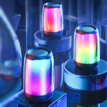 Заредете изображение във визуализатора на галерията – WK Design D31 wireless mini speaker RGB Bluetooth 5.0 black (D31 mini) - TopMag
