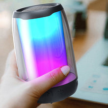 Заредете изображение във визуализатора на галерията – WK Design D31 wireless mini speaker RGB Bluetooth 5.0 black (D31 mini) - TopMag
