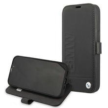 Заредете изображение във визуализатора на галерията – Etui BMW BMFLBKP13SSLLBK iPhone 13 mini 5,4" czarny/black book Signature - TopMag

