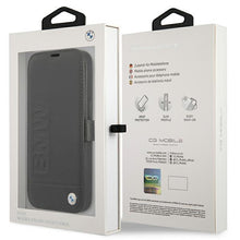Заредете изображение във визуализатора на галерията – Etui BMW BMFLBKP13SSLLBK iPhone 13 mini 5,4" czarny/black book Signature - TopMag
