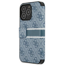 Заредете изображение във визуализатора на галерията – Guess GUBKP13L4GDBL iPhone 13 Pro / 13 6,1" niebieski/blue book 4G Stripe - TopMag
