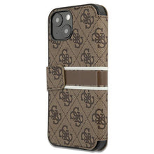 Заредете изображение във визуализатора на галерията – Guess GUBKP13S4GDBR iPhone 13 mini 5,4" brązowy/brown book 4G Stripe - TopMag
