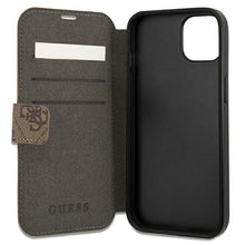 Заредете изображение във визуализатора на галерията – Guess GUBKP13S4GDBR iPhone 13 mini 5,4" brązowy/brown book 4G Stripe - TopMag
