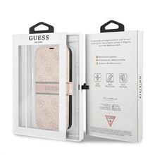 Заредете изображение във визуализатора на галерията – Guess GUBKP13S4GDPI iPhone 13 mini 5,4" różowy/pink book 4G Stripe - TopMag
