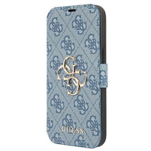 Заредете изображение във визуализатора на галерията – Guess GUBKP13S4GMGBL iPhone 13 mini 5,4" niebieski/blue book 4G Big Metal Logo - TopMag
