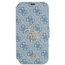Заредете изображение във визуализатора на галерията – Guess GUBKP13S4GMGBL iPhone 13 mini 5,4" niebieski/blue book 4G Big Metal Logo - TopMag
