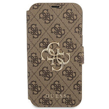 Заредете изображение във визуализатора на галерията – Guess GUBKP13S4GMGBR iPhone 13 mini 5,4" brązowy/brown book 4G Big Metal Logo - TopMag
