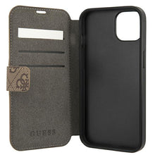 Заредете изображение във визуализатора на галерията – Guess GUBKP13S4GMGBR iPhone 13 mini 5,4" brązowy/brown book 4G Big Metal Logo - TopMag
