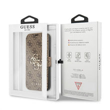 Заредете изображение във визуализатора на галерията – Guess GUBKP13S4GMGBR iPhone 13 mini 5,4" brązowy/brown book 4G Big Metal Logo - TopMag
