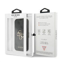 Заредете изображение във визуализатора на галерията – Guess GUBKP13S4GMGGR iPhone 13 mini 5,4" szary/grey book 4G Big Metal Logo - TopMag
