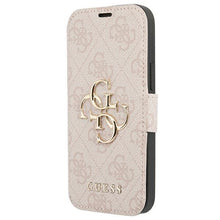 Заредете изображение във визуализатора на галерията – Guess GUBKP13S4GMGPI iPhone 13 mini 5,4" różowy/pink book 4G Big Metal Logo - TopMag
