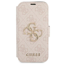 Заредете изображение във визуализатора на галерията – Guess GUBKP13S4GMGPI iPhone 13 mini 5,4" różowy/pink book 4G Big Metal Logo - TopMag
