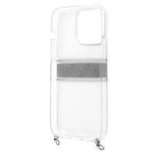 Заредете изображение във визуализатора на галерията – Guess GUHCP13LKC4GBSI iPhone 13 Pro / 13 6,1" Transparent hardcase 4G Grey Strap Silver Chain - TopMag
