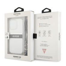 Заредете изображение във визуализатора на галерията – Guess GUHCP13LKC4GBSI iPhone 13 Pro / 13 6,1" Transparent hardcase 4G Grey Strap Silver Chain - TopMag
