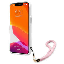 Заредете изображение във визуализатора на галерията – Guess GUHCP13LKCABPI iPhone 13 Pro / 13 6,1" różowy/pink hardcase Camo Strap Collection - TopMag
