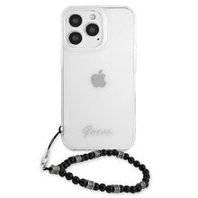 Заредете изображение във визуализатора на галерията – Guess GUHCP13LKPSBK iPhone 13 Pro / 13 6,1" Transparent hardcase Black Pearl - TopMag
