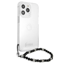 Заредете изображение във визуализатора на галерията – Guess GUHCP13LKPSBK iPhone 13 Pro / 13 6,1" Transparent hardcase Black Pearl - TopMag

