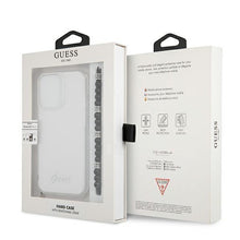 Заредете изображение във визуализатора на галерията – Guess GUHCP13LKPSBK iPhone 13 Pro / 13 6,1" Transparent hardcase Black Pearl - TopMag
