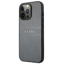 Заредете изображение във визуализатора на галерията – Guess GUHCP13LPSASBGR iPhone 13 Pro / 13 6,1&quot; szary/grey Saffiano Strap - TopMag
