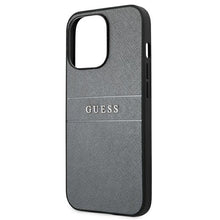 Заредете изображение във визуализатора на галерията – Guess GUHCP13LPSASBGR iPhone 13 Pro / 13 6,1&quot; szary/grey Saffiano Strap - TopMag
