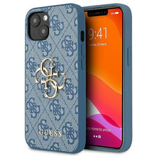 Заредете изображение във визуализатора на галерията – Guess GUHCP13S4GMGBL iPhone 13 mini 5,4" niebieski/blue hardcase 4G Big Metal Logo - TopMag
