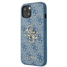 Заредете изображение във визуализатора на галерията – Guess GUHCP13S4GMGBL iPhone 13 mini 5,4" niebieski/blue hardcase 4G Big Metal Logo - TopMag
