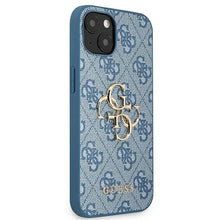 Заредете изображение във визуализатора на галерията – Guess GUHCP13S4GMGBL iPhone 13 mini 5,4" niebieski/blue hardcase 4G Big Metal Logo - TopMag
