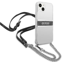 Заредете изображение във визуализатора на галерията – Guess GUHCP13SKC4GBSI iPhone 13 mini 5,4" Transparent hardcase 4G Grey Strap Silver Chain - TopMag
