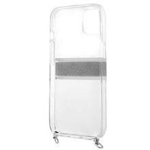Заредете изображение във визуализатора на галерията – Guess GUHCP13SKC4GBSI iPhone 13 mini 5,4" Transparent hardcase 4G Grey Strap Silver Chain - TopMag
