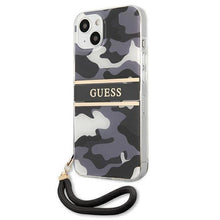 Заредете изображение във визуализатора на галерията – Guess GUHCP13SKCABBK iPhone 13 mini 5,4" czarny/black hardcase Camo Strap Collection - TopMag

