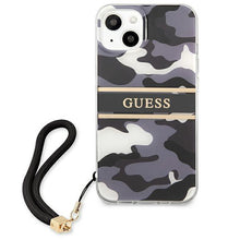 Заредете изображение във визуализатора на галерията – Guess GUHCP13SKCABBK iPhone 13 mini 5,4" czarny/black hardcase Camo Strap Collection - TopMag
